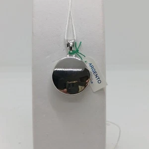 CIONDOLO- MEDAGLIA PORTAFOTOGRAFIA DI FORMA ROTONDA IN ARGENTO 925  (0466) - Imagen 1 de 8