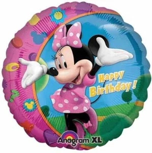 18" Minnie Mouse Happy Birthday Foil Balloon - Anagram party decoration - Picture 1 of 1