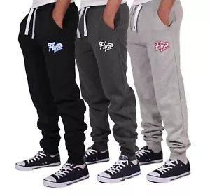 Fly 33 Herren Urban Cotton Designer bedruckte Joggerhose, schwarz, grau - Bild 1 von 13