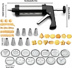 22x pastry press accessory set, baking syringe, pastry syringe for biscuits - Picture 1 of 10