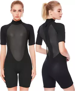 Shorty Wetsuit Women 2Mm 3Mm, Wet Suits for Mens in Cold Water, Neoprene Scuba D - Picture 1 of 7