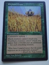 MTG Magic the Gathering English Elephant Grass 1996 Visions NM
