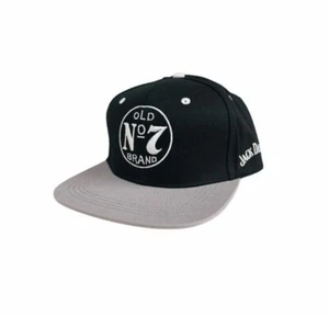 123114 JACK DANIEL'S (JACK DANIELS) JD BRAND LOGO OLD NO.7 FLAT PEAK HAT CAP - Foto 1 di 1