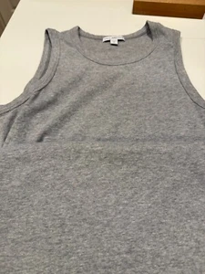 James Perse Womens Sleeveless Long Jersey Tank in Gray Sz 2 - Picture 1 of 3