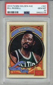 2014 Panini Golden Age #101 Bill Russell Card Boston Celtics PSA 10 LOW POP RARE - Bild 1 von 2