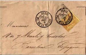 France 1879 cover from Paris to Barcelona (Spain) (68) - Picture 1 of 2