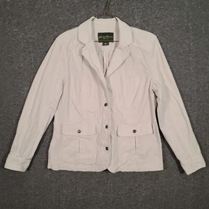 Eddie Bauer Corduroy Jacket Womens XL Cream Front Pockets Long Sleeves - Bild 1 von 7