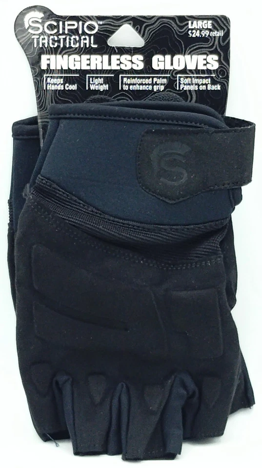 Scipio BHG682 Fingerless Tactical Glove Large