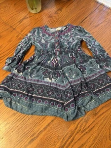 Monsoon Girls 5 Boho Hippie One Piece Romper Turquoise Purple Shorts - Picture 1 of 5