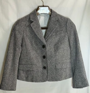 H Hilfiger Damen Woll Tweed Blazer Mantel Jacke - Blau/Grau - Gr. S/P - Neu - Bild 1 von 6