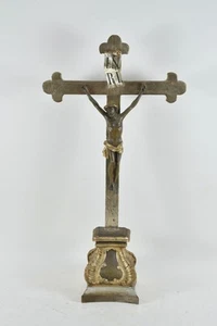 N48H78- Kruzifix Holz geschnitzt gefasst Kreuz jünger - Bild 1 von 12