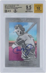 Cal Ripken Jr. Orioles Signed 2020 Topps Project 2020 #92 Beckett 9.5/10 Card - Picture 1 of 3