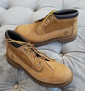 TIMBERLAND A1TXM Chukka Wheat Leather Waterproof Ankle Boots 4 Eye Mens Shoes 9 - Picture 1 of 15