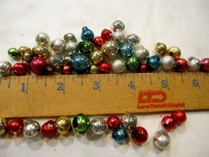 Vintage Mercury Glass Loose Beads 53 Pieces Christmas Garland Beads - Picture 1 of 17