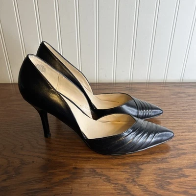 Zapatos de tacón de cuero negros Nine West Fanning para mujer talla 7,5 M ¡Nuevos sin caja! Foto 1 de 4