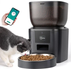HOOFUN Automatic Cat Feeder: Wifi Cat Feeder with Timer Timed Feeding Sealed  - Picture 1 of 9