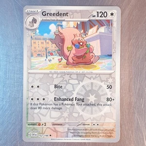 2023 Pokemon Scarlet Violet SV1 Reverse HOLO Greedent Card 152/198 - Picture 1 of 2
