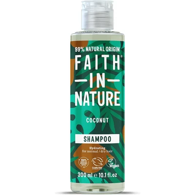 Faith in Nature 300Ml Natural Coconut Shampoo, Hydrating, Vegan and Cruelty Free