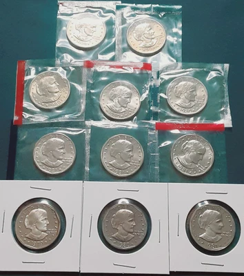 1979 PDS 1980 PDSS  1981 PDSS Susan B Anthony Dollar Proof BU set 11 Coins! L113 - Image 1 of 3