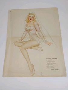 Originale giugno 1944 Varga Esquire Girl Pinup Gatefold Matrimonio Preferito Vargas - Foto 1 di 15