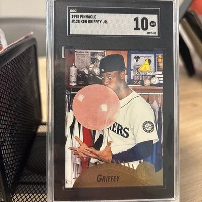 Pinnacle #128 1995 Ken Griffey Jr Seattle Mariners goma burbuja SGC 10 gemas como nuevo Foto 1 de 2