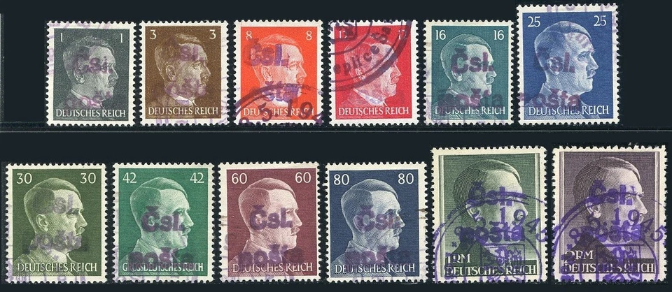 CZ739. CHECOSLOVAQUIA LIBERACIÓN LOCALES 1945 TEPLICE-SANOV TIPO A VIOLETA - A. H. Foto 1 de 1