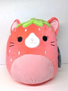 Squishmallows 8 Zoll Olma Erdbeere Katze rot rosa Obst Tier Plüschtier Stofftier Neu mit Etikett - Bild 1 von 4