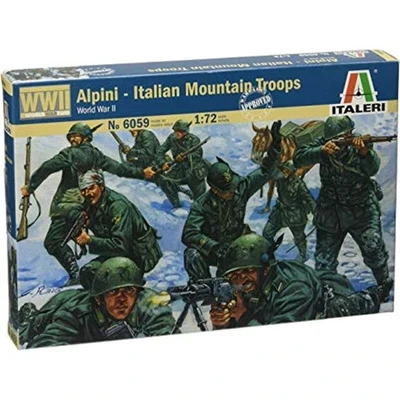 NEW ITALERI 6059 ITALIAN MOUNTAIN TROOPS SOLDIERS WWII WORLD WAR 2 1/72 SCALE - Image 1 of 4