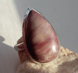 Shades and Swirls of Brown Jasper REAL 925 Sterling Silver Ring - 4.9 grams