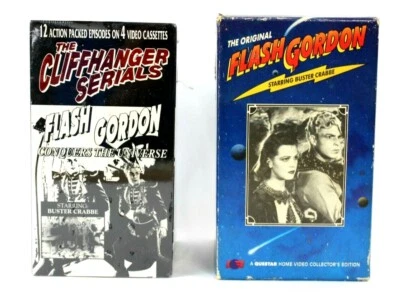 Lot of 2 - Original Flash Gordon & Cliffhanger Serials Conquers Universe VHS Set - Image 1 of 4