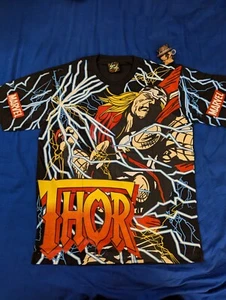 Marvel Thor Front AOP Tee Sz Large (Bootleg) - Picture 1 of 3