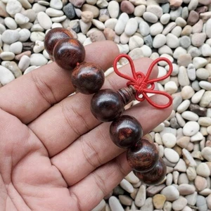 Precioso brazalete Akar Laka 16 mm Dalbergia Parviflora 14 cuentas Kayu Menang #21 - Imagen 1 de 4