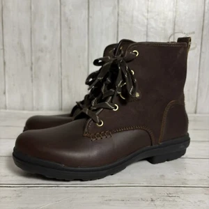 UGG Women's Hapsburg Hiker Brown Leather Waterproof Boot Size 9.5 New - Picture 1 of 12