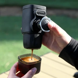 Mini 2 in 1 Portable Hand Pressure Capsule Coffee Machine Small Outdoor Ground - Picture 1 of 7