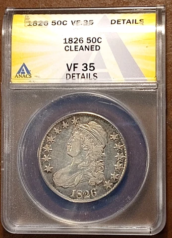 1826 Capped Bust Half Dollar  ANACS  VF35 details Cover