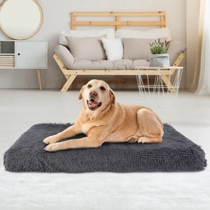Soft Plush Pet Cushion Bed Anti-slip Warm Dog Crate Mat Puppy Pillow Washable - Picture 1 of 20