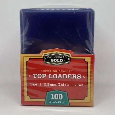 25 Cardboard Gold 100 Point Top Loaders Thick Card Holders New Toploaders - Image 1 of 4