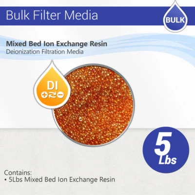 MAX WATER Mix Bed Ion Exchange Deionization Resin For RO DI Aquarium - 5 Lbs