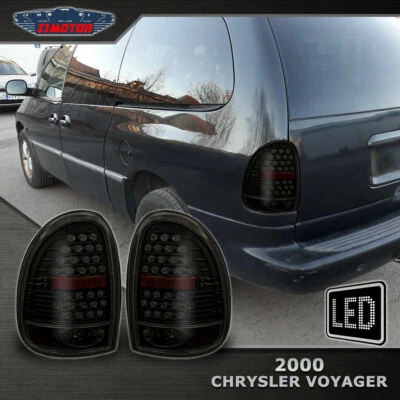 Pair LED Tail Lights for 98-03 Dodge Durango 96-00 Caravan Rear Brake Lamp Smoke - Image 1 of 4