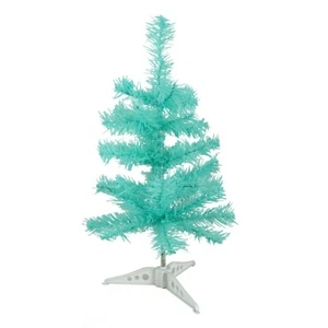 Künstlicher Mini Weihnachtsbaum 45cm Tannenbaum Baum klein türkis mint - Bild 1 von 2