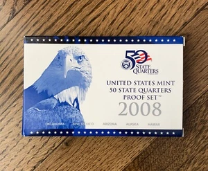 2008 United States Mint 50 State Quarters Proof Set w/COA - Bild 1 von 3