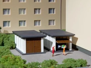 Auhagen 13331 2 garajes prefabricados, TT - Imagen 1 de 3