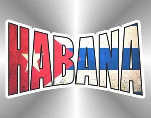 adesivo bandiera Cuba Havana Flag sticker decal autocollant aufkleber pegatina - Imagen 1 de 1