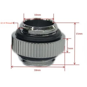 5mm G1/4" Thread Dual Male to Male Mini Fitting Connector water-cooled joint - Afbeelding 1 van 7