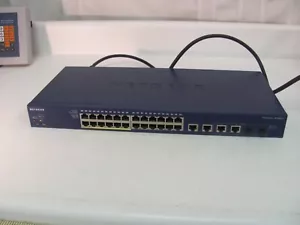 Netgear ProSafe FS728TLP 28-Port 10/100 Smart Switch 12 PoE 4 Gigabit Port - Picture 1 of 9