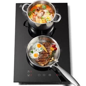 KICHPOWER Doppel Induktionskochfeld autark 30 cm Rahmenlos Booster 2 Zonen Touch - Bild 1 von 10