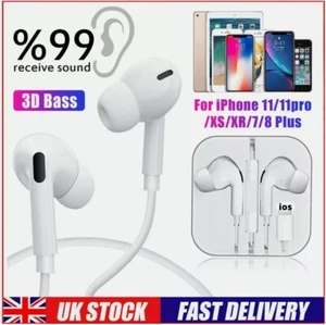 Wired Earphones Headphones Bluetooth For iPhone 14 Pro Max 12 11 Pro 7 8+ XR 13 - Picture 1 of 18