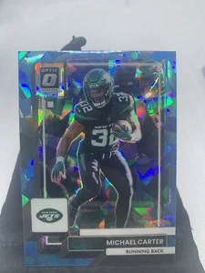 MICHAEL CARTER 2022 PANINI DONRUSS OPTIC BLUE ICE SSP /15 JETS CARDINALS K1 - Picture 1 of 2