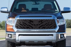 Custom Aftermarket Steel Grille Kit for 2014-2017 Toyota Tundra NIGHTMARE Black - Picture 1 of 3