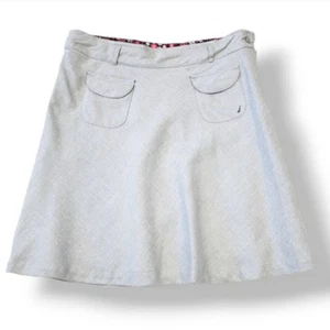 NEW Vintage 90s Y2K Nautica Gray A-line Silhouette Skirt Girls Size 16 - Picture 1 of 6